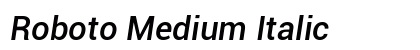 Roboto Medium Italic Preview