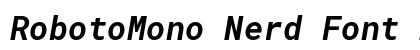 RobotoMono Nerd Font Bold Italic font free download