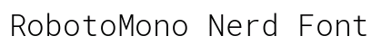 RobotoMono Nerd Font Regular Preview