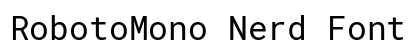 RobotoMono Nerd Font Regular Preview