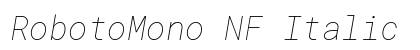 RobotoMono NF Italic Preview