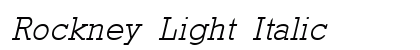 Rockney Light Italic font free download