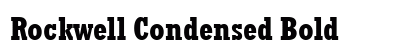 Rockwell Condensed Bold Font Preview