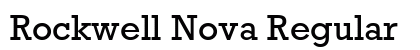 Rockwell Nova Regular font free download