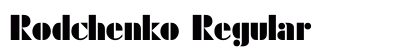 Rodchenko Regular font free download