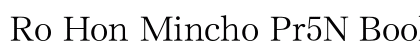 Ro Hon Mincho Pr5N Book font free download
