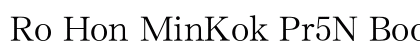 Ro Hon MinKok Pr5N Book font free download