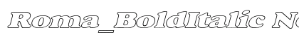Roma_BoldItalic Normal font free download