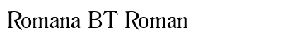 Romana BT Roman font free download