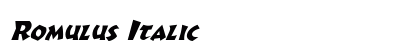 Romulus Italic font free download