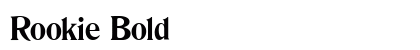 Rookie Bold font free download