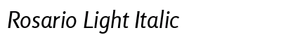 Rosario Light Italic font free download