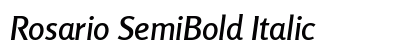 Rosario SemiBold Italic font free download