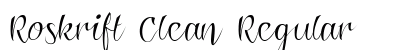 Roskrift Clean Regular font free download