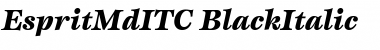 EspritMdITC Black Italic Font