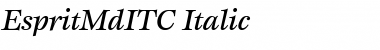 EspritMdITC Italic