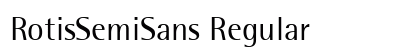 RotisSemiSans Regular Preview