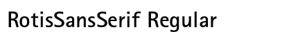 RotisSansSerif Regular Preview
