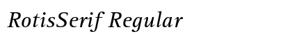 RotisSerif Regular font free download