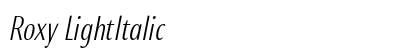 Roxy LightItalic Preview