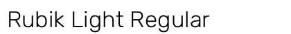 Rubik Light Regular font free download