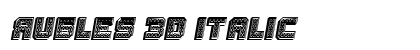 Rubles 3D Italic font free download