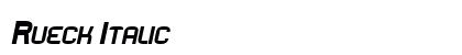 Rueck Italic preview Rueck Italic preview