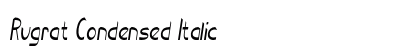 Rugrat Condensed Italic Preview