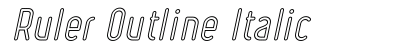 Ruler Outline Italic font free download