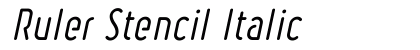 Ruler Stencil Italic Preview