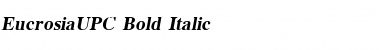 EucrosiaUPC Bold Italic