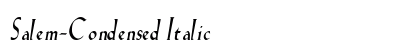 Salem-Condensed Italic Preview