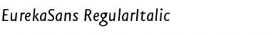 EurekaSans-RegularItalic Regular Font