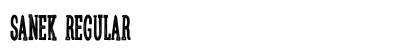 Sanek Regular font free download