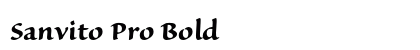 Sanvito Pro Bold font free download