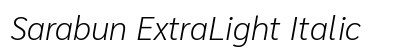 Sarabun ExtraLight Italic Preview