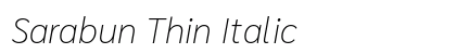 Sarabun Thin Italic Preview