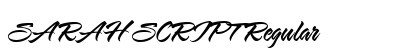 SARAH SCRIPT Regular font free download