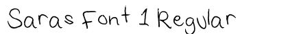 Saras Font 1 Regular font free download