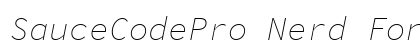 SauceCodePro Nerd Font Mono Italic Preview