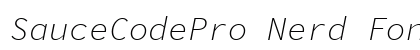 SauceCodePro Nerd Font Mono Italic Preview