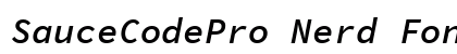 SauceCodePro Nerd Font Italic Preview