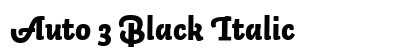 Auto 3 Black Italic Preview