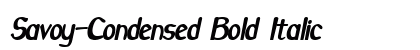 Savoy-Condensed Bold Italic Preview