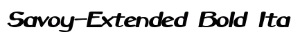 Savoy-Extended Bold Italic Preview