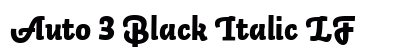 Auto 3 Black Italic LF Preview