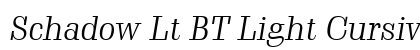 Schadow Lt BT Light Cursive font free download