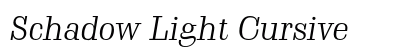 Schadow Light Cursive Preview