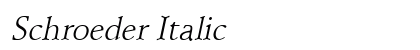 Schroeder Italic font free download
