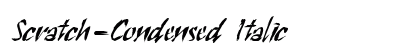 Scratch-Condensed Italic font free download